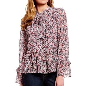 William Rast Women's Destiny Floral Ruffled Blouse